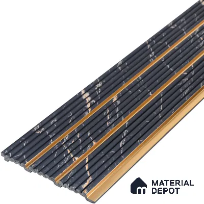 Graphite Black Marble Look PN 07445 8 ft x 4.8 inch PVC Panel - 10 mm | Suitable for Living Room, Bedroom & Office | Width is Subjected to 5% Variation