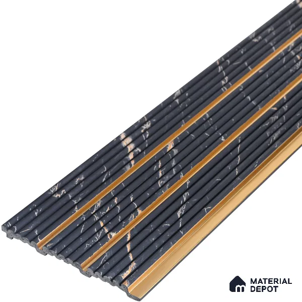 Graphite Black Marble Look PN 07445 8 ft x 4.8 inch PVC Panel - 10 mm | Suitable for Living Room, Bedroom & Office | Width is Subjected to 5% Variation