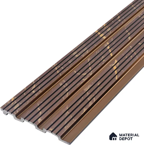 PN 07464 Marble Look Louver 8 ft x 0.4 ft Texture Finish  - 10 mm | Suitable for Feature Wall, TV Unit & Living Room