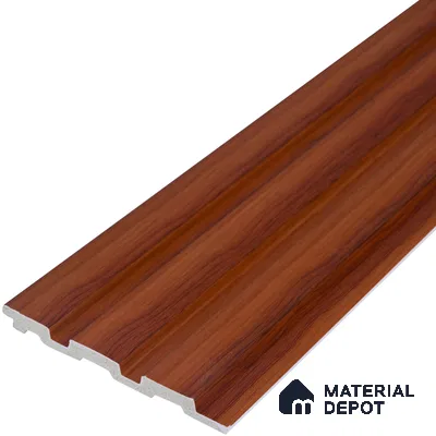 Brown Wood PN 07687 9.1 ft x 5 inch Charcoal Louvers/Panels - 12 mm | Suitable for Feature Wall, TV Unit & Living Room | Width is Subjected to 5% Variation