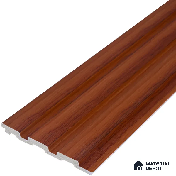 Brown Wood PN 07687 9.1 ft x 5 inch Charcoal Louvers/Panels - 12 mm | Suitable for Feature Wall, TV Unit & Living Room | Width is Subjected to 5% Variation
