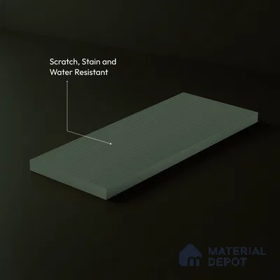 Fluted Solid Color Look LM 23471 Satin Olive 8 ft x 4 ft Micro Fluted Finish Decorative Laminate - 1 mm | Suitable for TV Unit, Wardrobe, Kitchen Cabinets