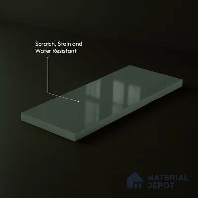 LM 23483 (HG 415) Satin Olive 8 ft x 4 ft High Gloss Finish Decorative Laminate - 1 mm | Suitable for Living Room, Kitchen, Office