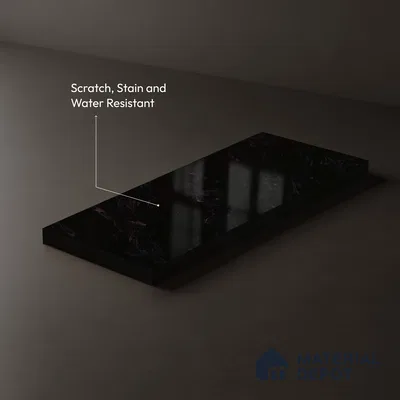 LM 23499 Ebony Galaxy 8 ft x 4 ft High Gloss Finish Decorative Laminate - 1 mm | Suitable for TV Unit, Wardrobe, Kitchen Cabinets