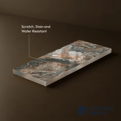 LM 23503 Copper Canyon 8 ft x 4 ft High Gloss Finish Decorative Laminate - 1 mm | Suitable for TV Unit, Wardrobe, Kitchen Cabinets