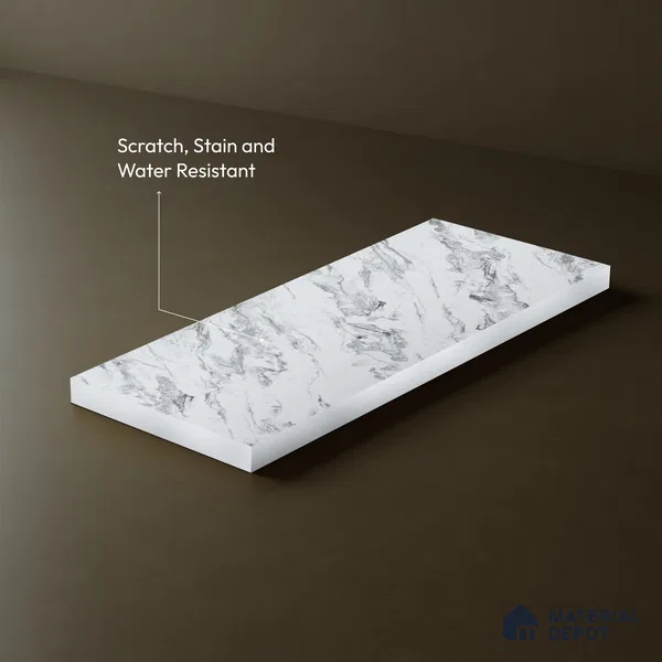 LM 23506 (AT 07 7283) Calacatta Cloud 8 ft x 4 ft Aurora Twilight Finish Decorative Laminate - 1 mm | Suitable for TV Unit, Wardrobe, Kitchen Cabinets