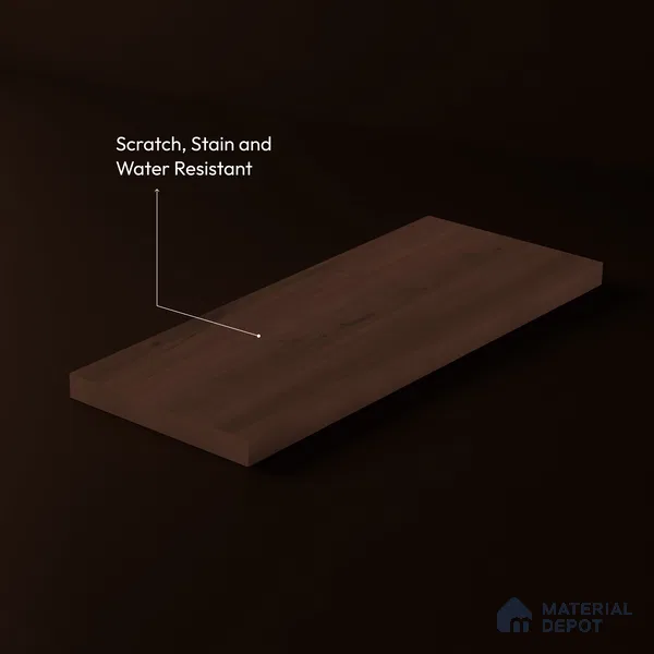 Wooden Look LM 23509 Midnight Mahogany 8 ft x 4 ft Amber Oak Finish Decorative Laminate - 1 mm | Suitable for TV Unit, Wardrobe, Kitchen Cabinets