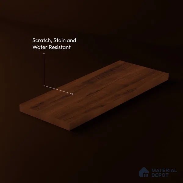 Wooden Look LM 23512 (AO 09 7117) Cacao Bean 8 ft x 4 ft Amber Oak Finish Decorative Laminate - 1 mm | Suitable for TV Unit, Wardrobe, Kitchen Cabinets