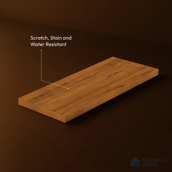 Wooden Look LM 23513 (AO 09 7116) Sun Dappled 8 ft x 4 ft Amber Oak Finish Decorative Laminate - 1 mm | Suitable for TV Unit, Wardrobe, Kitchen Cabinets
