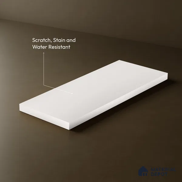 LM 23515 (SMT 406) Off White 8 ft x 4 ft Super Matte Finish Decorative Laminate - 1 mm | Suitable for Living Room, Kitchen, Office