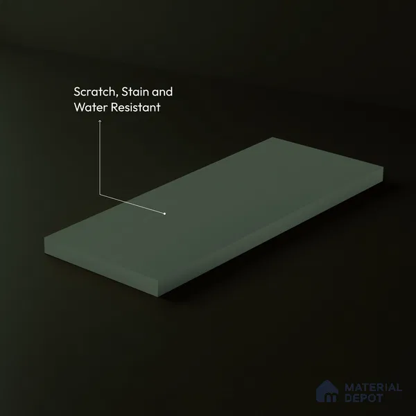 LM 23532 (SMT 415) Satin Olive 8 ft x 4 ft Super Matte Finish Decorative Laminate - 1 mm | Suitable for Living Room, Kitchen, Office