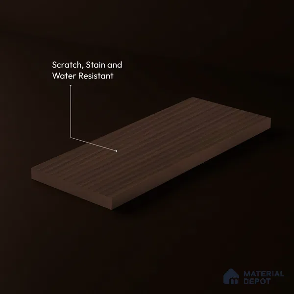 Wooden Fluted Look LM 23534 Wenge Wood 8 ft x 4 ft Bamboo Bliss Finish Decorative Laminate - 1 mm | Suitable for TV Unit, Wardrobe, Kitchen Cabinets