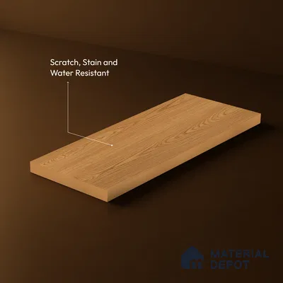 Wooden Look LM 23536 Butterscotch Oak 8 ft x 4 ft Veneer Textured Finish Decorative Laminate - 1 mm | Suitable for TV Unit, Wardrobe, Kitchen Cabinets