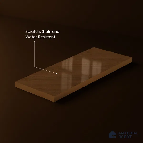 Wooden Look LM 23545 Starlight Oak 8 ft x 4 ft Silky PU Finish Decorative Laminate - 1 mm | Suitable for TV Unit, Wardrobe, Kitchen Cabinets