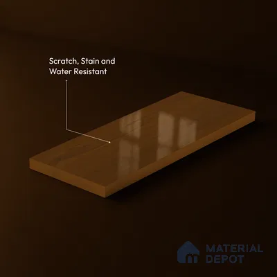 Wooden Look LM 23561 (HG 7125) Cinnamon Spice 8 ft x 4 ft High Gloss Finish Decorative Laminate - 1 mm | Suitable for TV Unit, Wardrobe, Kitchen Cabinets