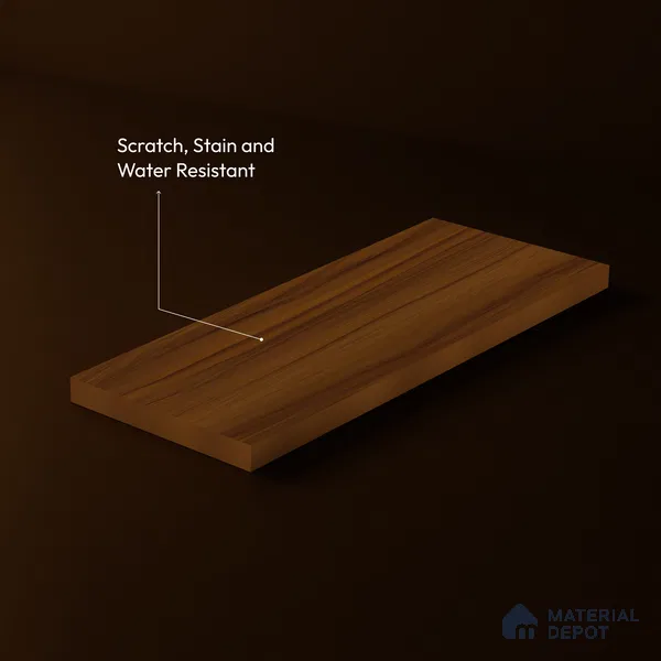 Wooden Look LM 23586 Wheatfield Glow 8 ft x 4 ft Amberwood Luxe Finish Decorative Laminate - 1 mm | Suitable for TV Unit, Wardrobe, Kitchen Cabinets