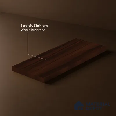 Wooden Look LM 23587 Dark Walnut 8 ft x 4 ft Amberwood Luxe Finish Decorative Laminate - 1 mm | Suitable for TV Unit, Wardrobe, Kitchen Cabinets