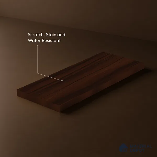 Wooden Look LM 23587 Dark Walnut 8 ft x 4 ft Amberwood Luxe Finish Decorative Laminate - 1 mm | Suitable for TV Unit, Wardrobe, Kitchen Cabinets