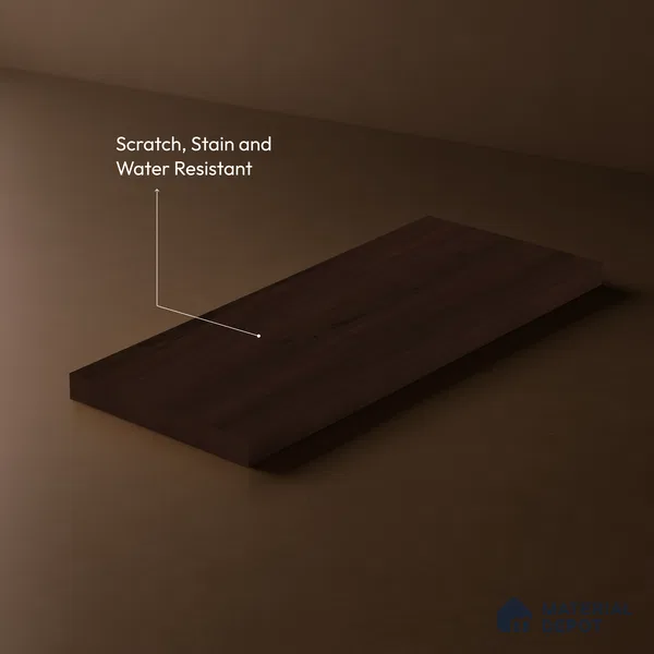 Wooden Look LM 23594 Midnight Mahogany 8 ft x 4 ft Autumn Weave Finish Decorative Laminate - 1 mm | Suitable for TV Unit, Wardrobe, Kitchen Cabinets