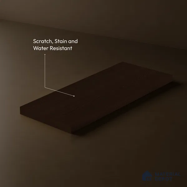 Wooden Look LM 23603 (SF 7286) Coal Wood 8 ft x 4 ft Suede Finish Decorative Laminate - 1 mm | Suitable for TV Unit, Wardrobe, Kitchen Cabinets