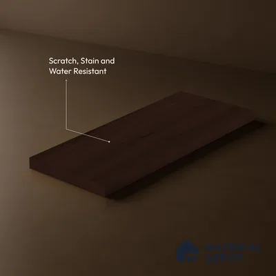 Wooden Look LM 23611 (SF 7126) Midnight Mahogany 8 ft x 4 ft Suede Finish Decorative Laminate - 1 mm | Suitable for TV Unit, Wardrobe, Kitchen Cabinets