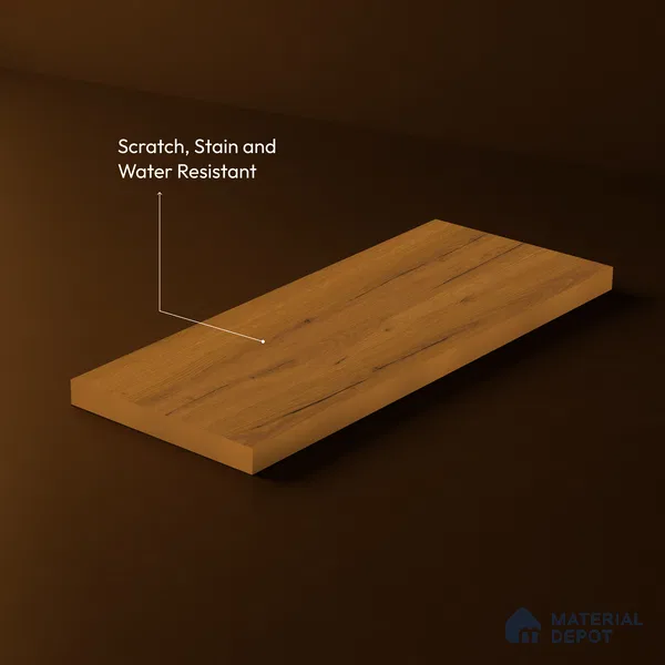 Wooden Look LM 23615 (SF 7252) Shadowed Walnut 8 ft x 4 ft Suede Finish Decorative Laminate - 1 mm | Suitable for TV Unit, Wardrobe, Kitchen Cabinets