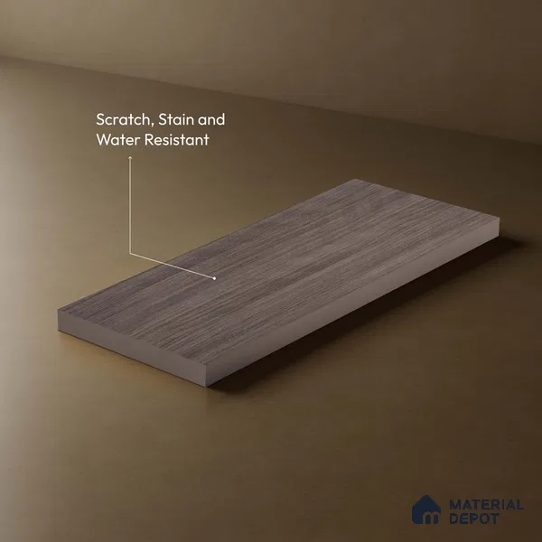 Grey Abstract Look LM 18322 8 ft x 4 ft Texture Finish Decorative Laminate - 1.25 mm | Suitable for TV Unit, Wardrobe, Kitchen Cabinets
