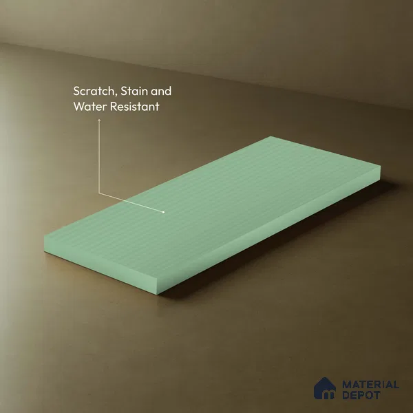 Mint Green Fluted Solid Color LM 18332 8 ft x 4 ft Texture Finish Decorative Laminate - 1.25 mm | Suitable for TV Unit,Wardrobe, Kitchen Cabinets