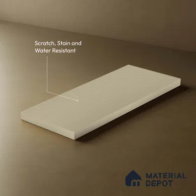 Light Beige Fluted Solid Color LM 18334 8 ft x 4 ft Texture Finish Decorative Laminate - 1.25 mm | Suitable for TV Unit,Wardrobe, Kitchen Cabinets