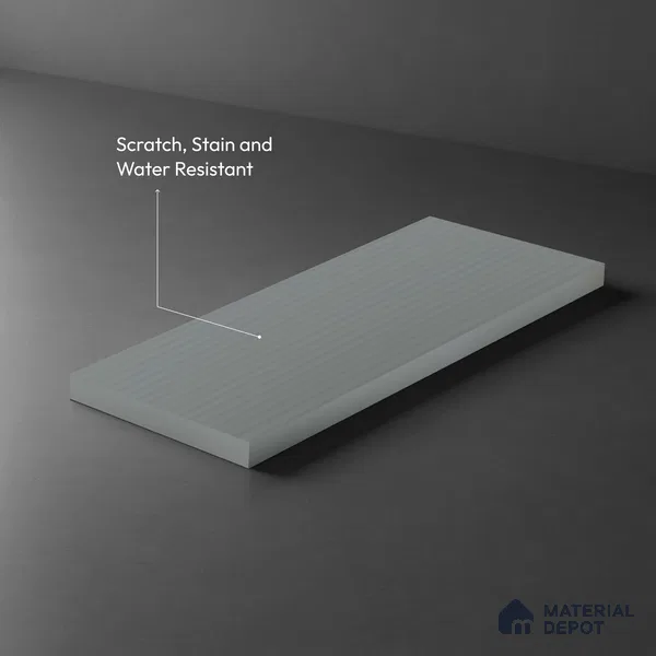 Nimbus Grey Fluted Solid Color LM 18335 8 ft x 4 ft Texture Finish Decorative Laminate - 1.25 mm | Suitable for TV Unit,Wardrobe, Kitchen Cabinets