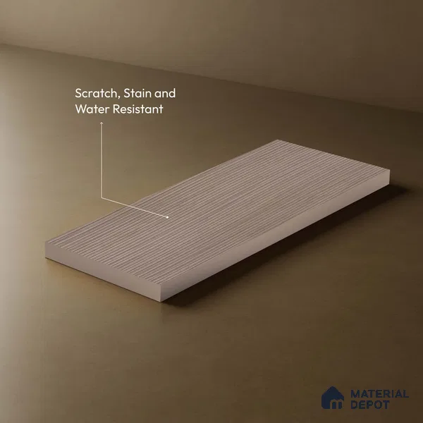 Wooden Fluted LM 18343 8 ft x 4 ft Texture Finish Decorative Laminate - 1.25 mm | Suitable for TV Unit,Wardrobe, Kitchen Cabinets