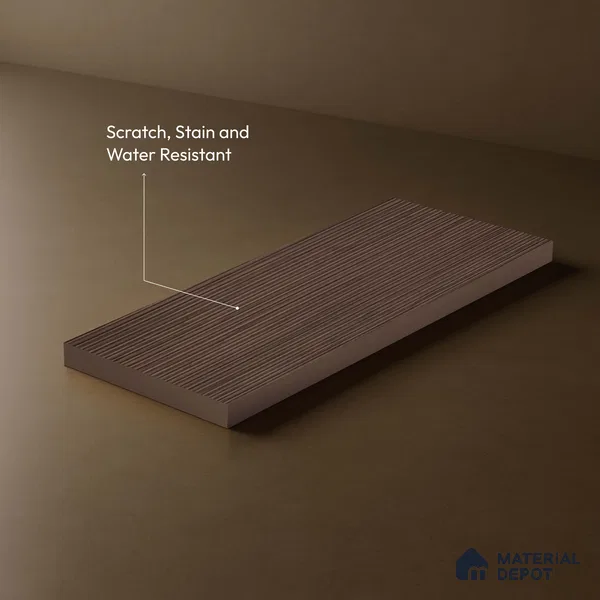 Wooden Fluted LM 18344 8 ft x 4 ft Texture Finish Decorative Laminate - 1.25 mm | Suitable for TV Unit,Wardrobe, Kitchen Cabinets
