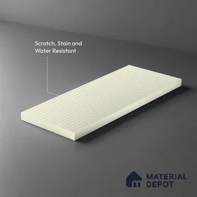 Light Beige Fluted Solid Color LM 18351 8 ft x 4 ft Texture Finish Decorative Laminate - 1.25 mm | Suitable for TV Unit,Wardrobe, Kitchen Cabinets