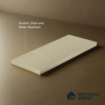 Light Beige Fluted Solid Color LM 18352 8 ft x 4 ft Texture Finish Decorative Laminate - 1.25 mm | Suitable for TV Unit,Wardrobe, Kitchen Cabinets