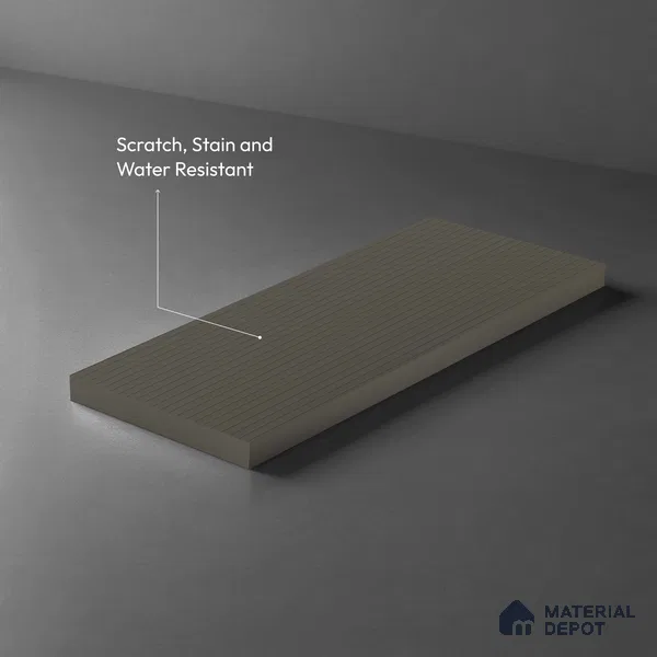 Dove Grey Fluted Solid Color LM 18353 8 ft x 4 ft Texture Finish Decorative Laminate - 1.25 mm | Suitable for TV Unit,Wardrobe, Kitchen Cabinets
