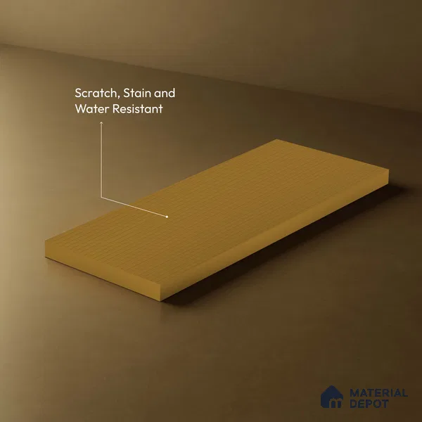Caramel Brown Fluted Solid Color LM 18355 8 ft x 4 ft Texture Finish Decorative Laminate - 1.25 mm | Suitable for TV Unit,Wardrobe, Kitchen Cabinets