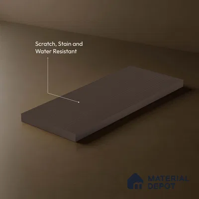 Chocolate Brown Fluted Solid Color LM 18356 8 ft x 4 ft Texture Finish Decorative Laminate - 1.25 mm | Suitable for TV Unit,Wardrobe, Kitchen Cabinets