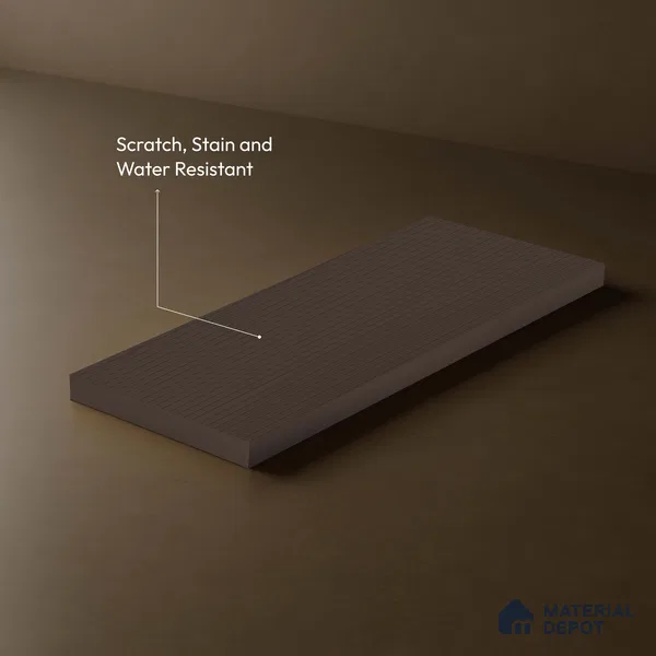Chocolate Brown Fluted Solid Color LM 18356 8 ft x 4 ft Texture Finish Decorative Laminate - 1.25 mm | Suitable for TV Unit,Wardrobe, Kitchen Cabinets