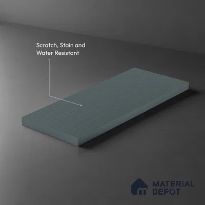Slate Blue Fluted Solid Color LM 18366 8 ft x 4 ft Texture Finish Decorative Laminate - 1.25 mm | Suitable for TV Unit,Wardrobe, Kitchen Cabinets