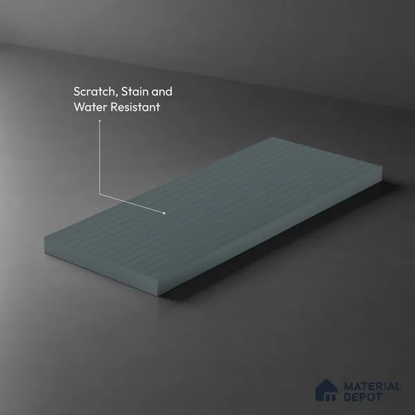Slate Blue Fluted Solid Color LM 18366 8 ft x 4 ft Texture Finish Decorative Laminate - 1.25 mm | Suitable for TV Unit,Wardrobe, Kitchen Cabinets