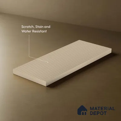 Light Beige Fluted Solid Color LM 18369 8 ft x 4 ft Texture Finish Decorative Laminate - 1.25 mm | Suitable for TV Unit,Wardrobe, Kitchen Cabinets