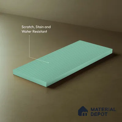 Mint Green Fluted Solid Color LM 18371 8 ft x 4 ft Texture Finish Decorative Laminate - 1.25 mm | Suitable for TV Unit,Wardrobe, Kitchen Cabinets