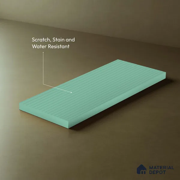 Mint Green Fluted Solid Color LM 18371 8 ft x 4 ft Texture Finish Decorative Laminate - 1.25 mm | Suitable for TV Unit,Wardrobe, Kitchen Cabinets