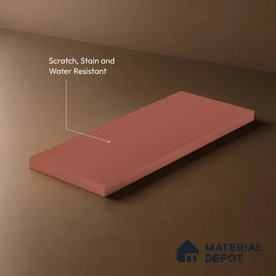 Brick Red Fluted Solid Color LM 18372 8 ft x 4 ft Texture Finish Decorative Laminate - 1.25 mm | Suitable for TV Unit,Wardrobe, Kitchen Cabinets