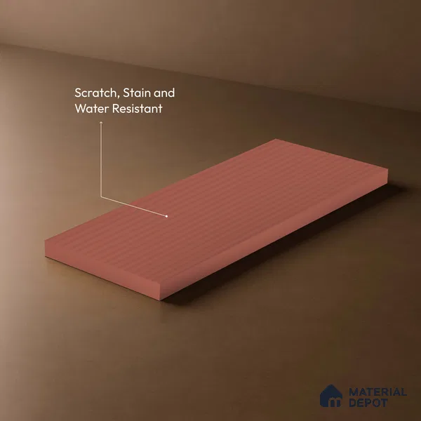 Brick Red Fluted Solid Color LM 18372 8 ft x 4 ft Texture Finish Decorative Laminate - 1.25 mm | Suitable for TV Unit,Wardrobe, Kitchen Cabinets