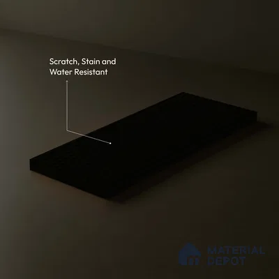 Charcoal Black Fluted Solid Color LM 18373 8 ft x 4 ft Texture Finish Decorative Laminate - 1.25 mm | Suitable for TV Unit,Wardrobe, Kitchen Cabinets