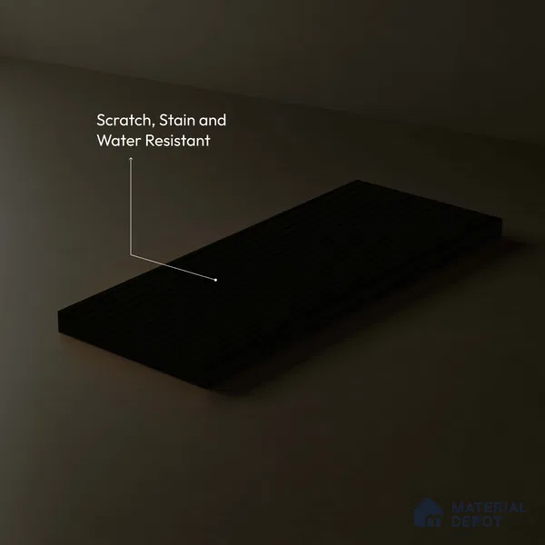 Charcoal Black Fluted Solid Color LM 18373 8 ft x 4 ft Texture Finish Decorative Laminate - 1.25 mm | Suitable for TV Unit,Wardrobe, Kitchen Cabinets