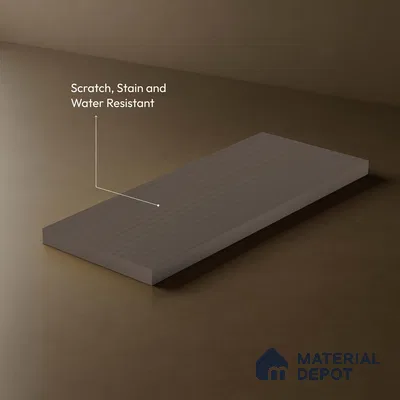 Deep Taupe Brown Fluted Solid Color LM 18374 8 ft x 4 ft Texture Finish Decorative Laminate - 1.25 mm | Suitable for TV Unit,Wardrobe, Kitchen Cabinets