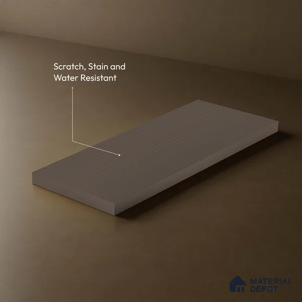 Deep Taupe Brown Fluted Solid Color LM 18374 8 ft x 4 ft Texture Finish Decorative Laminate - 1.25 mm | Suitable for TV Unit,Wardrobe, Kitchen Cabinets