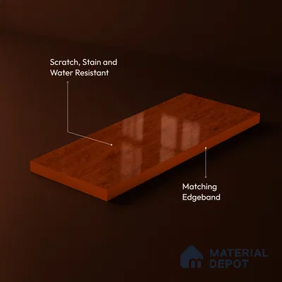 Wooden Look Acrylic Laminate LM 24642 8 ft x 4 ft High Gloss Finish - 1.5 mm | Suitable for TV Unit, Wardrobe, Cabinets